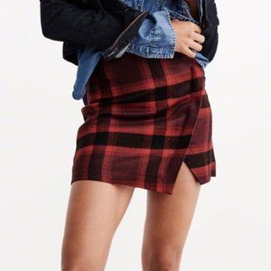 abercrombie wrap plaid mini skirt